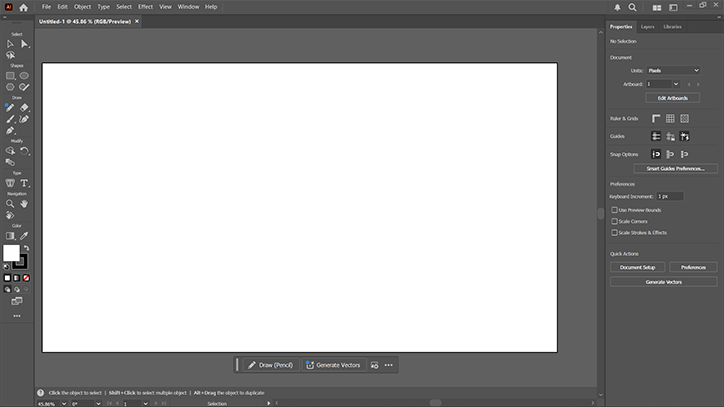 Adobe Illustrator 操作界面