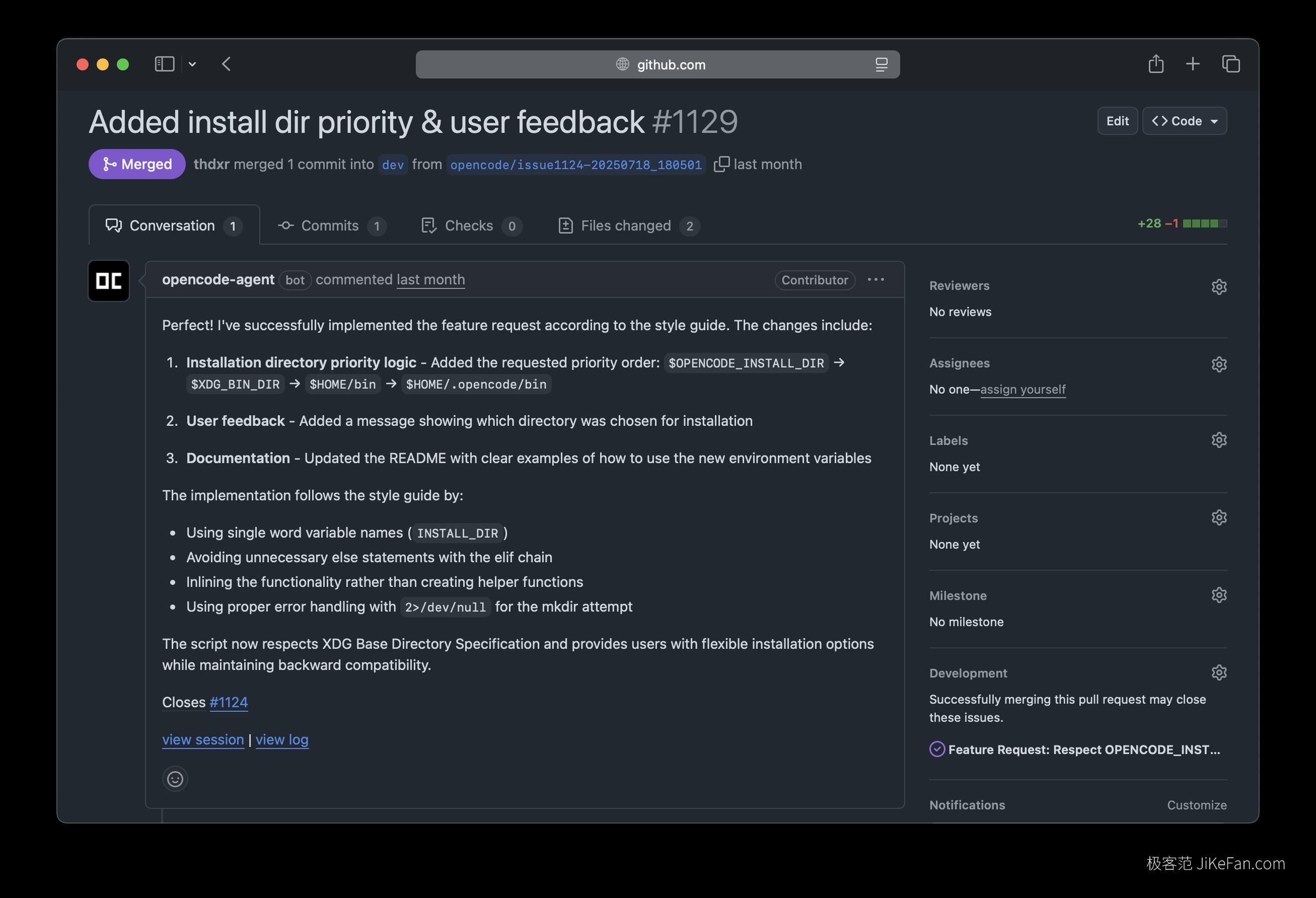 opencode GitHub 集成