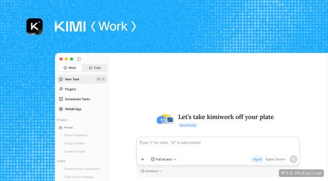 kimi work desktop agent local files