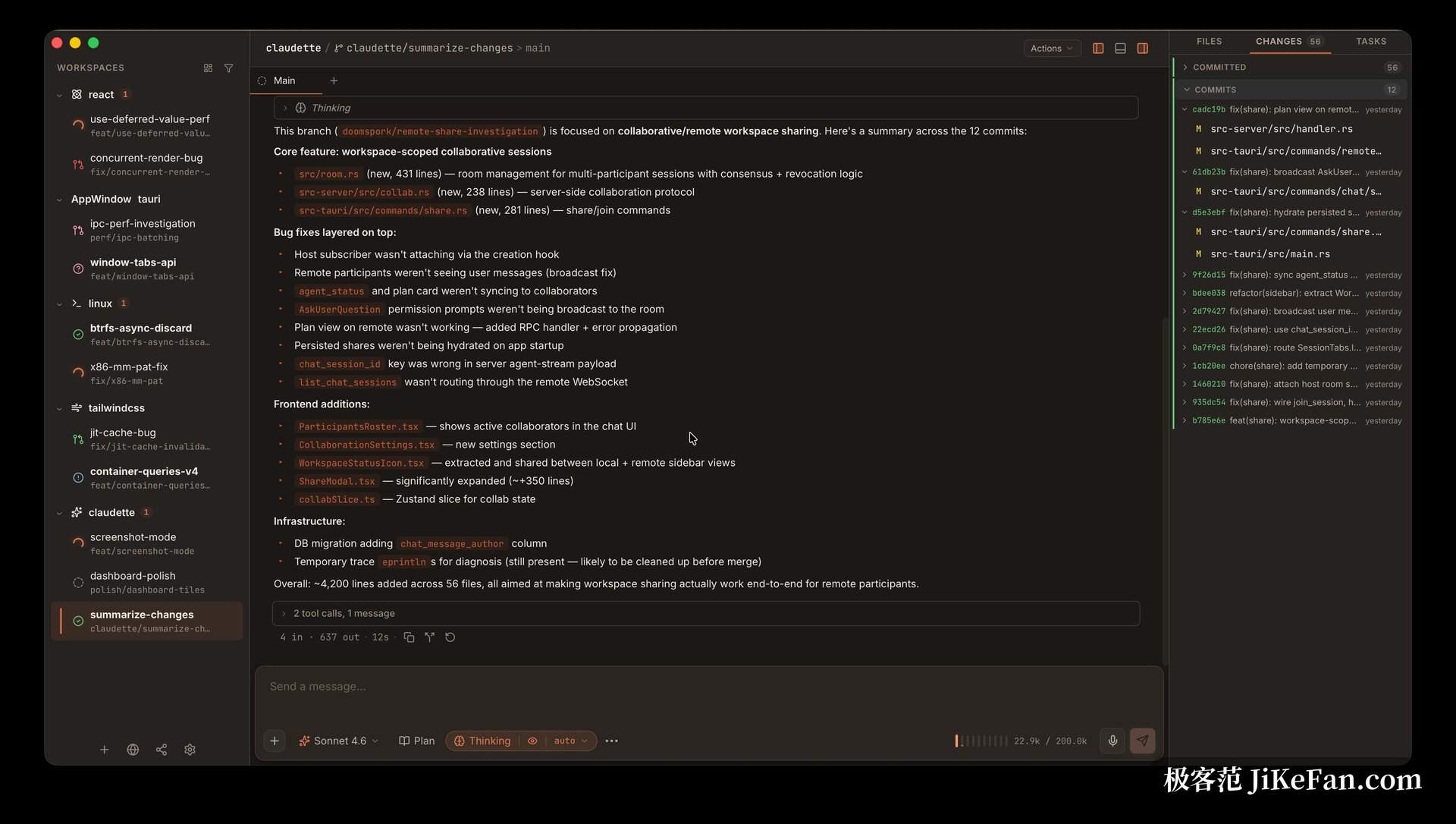 parallel agent workspaces sidebar