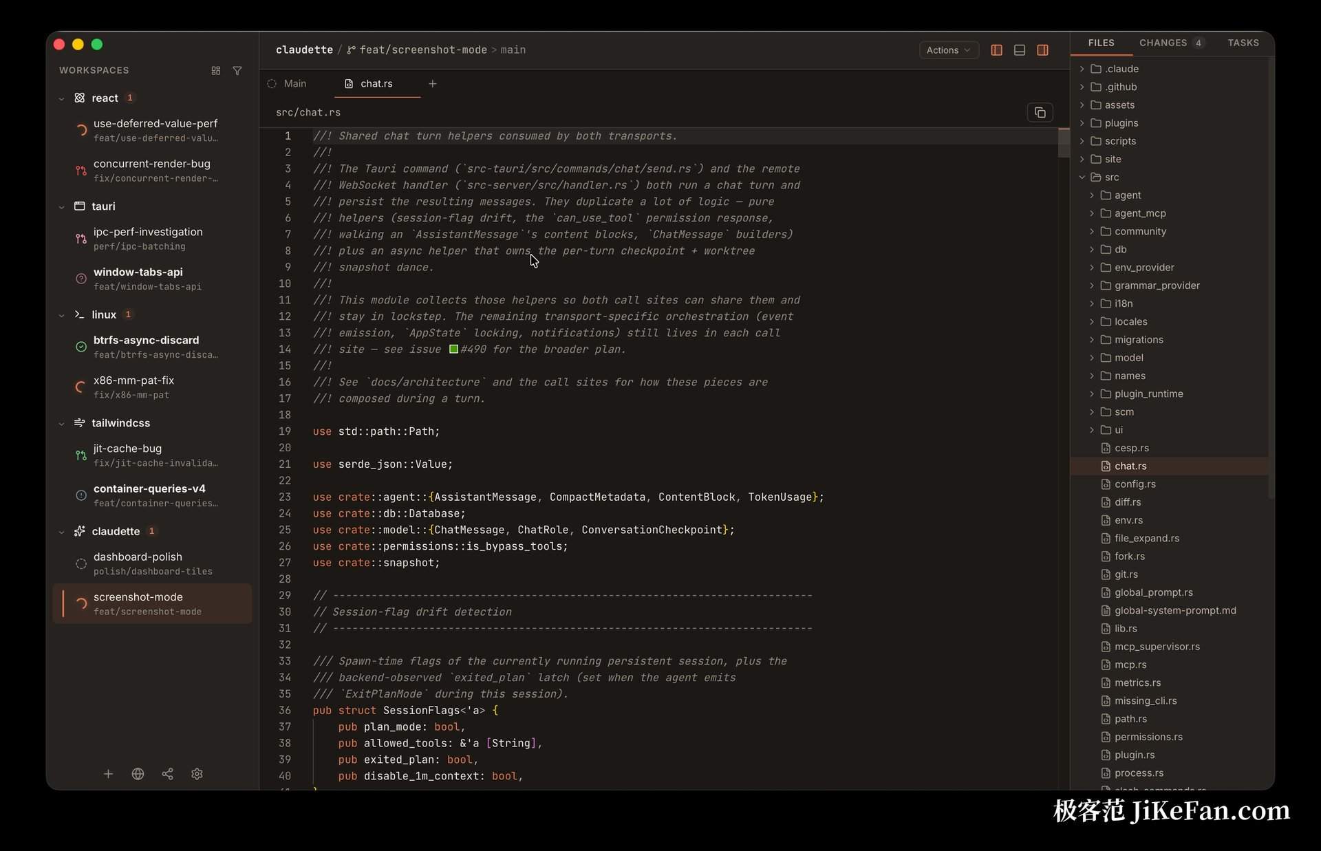 built in monaco file editor