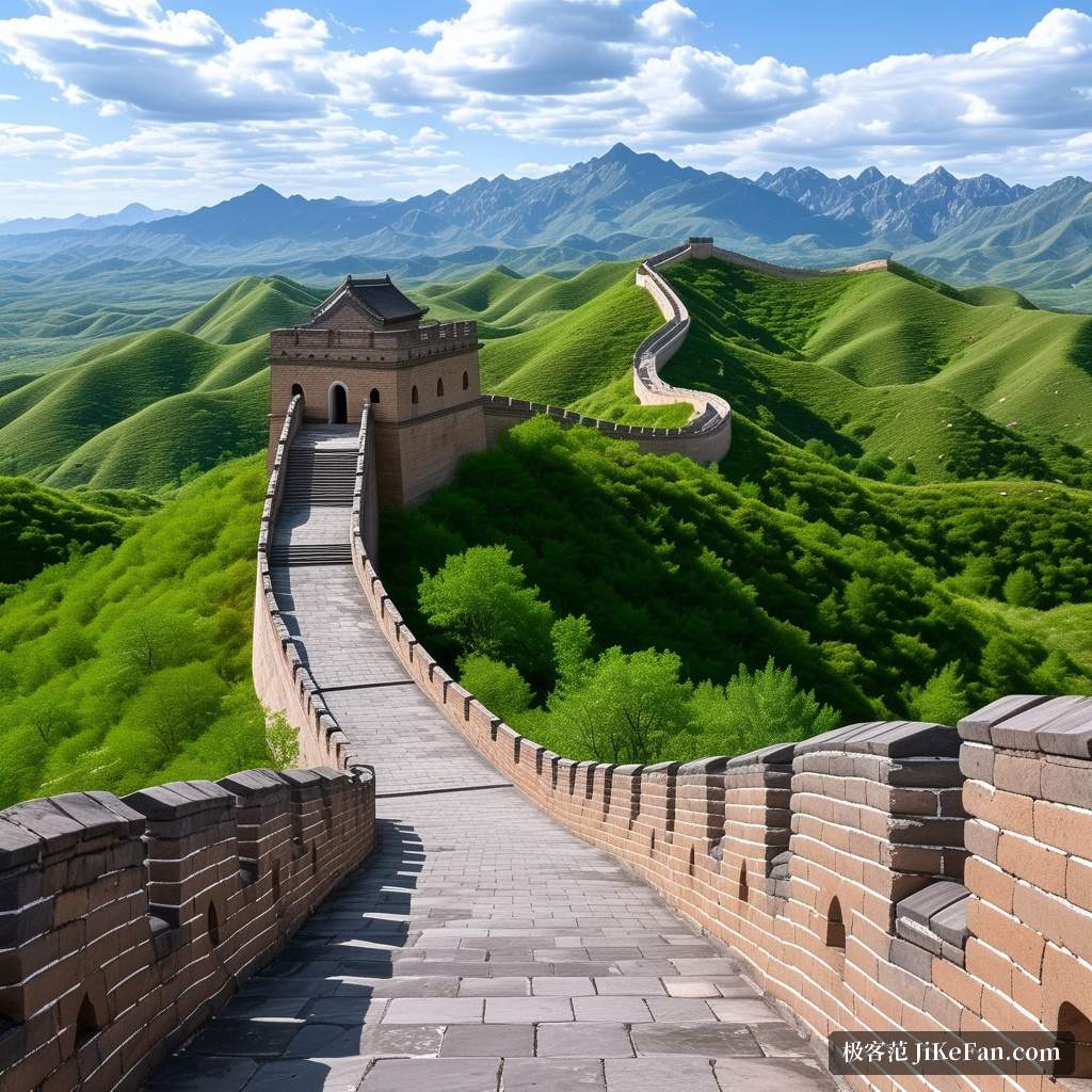 可图 Kolors 官方示例:中国元素生成,长城场景