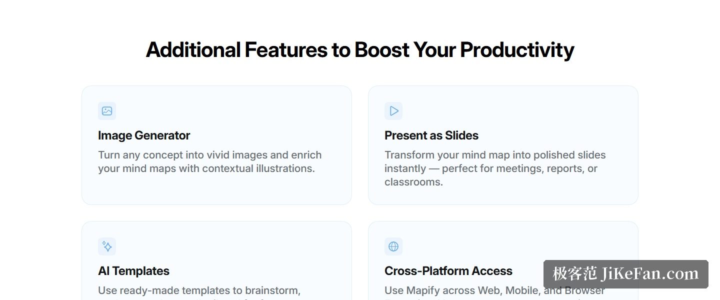 Mapify 官网：图像生成、幻灯片演示、AI 模板与跨平台同步