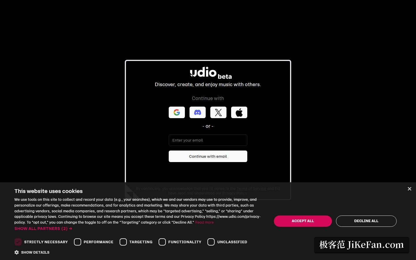 Udio 官方 About 页
