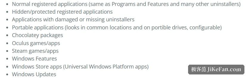 Bulk Crap Uninstaller 官网：可检测的应用来源清单