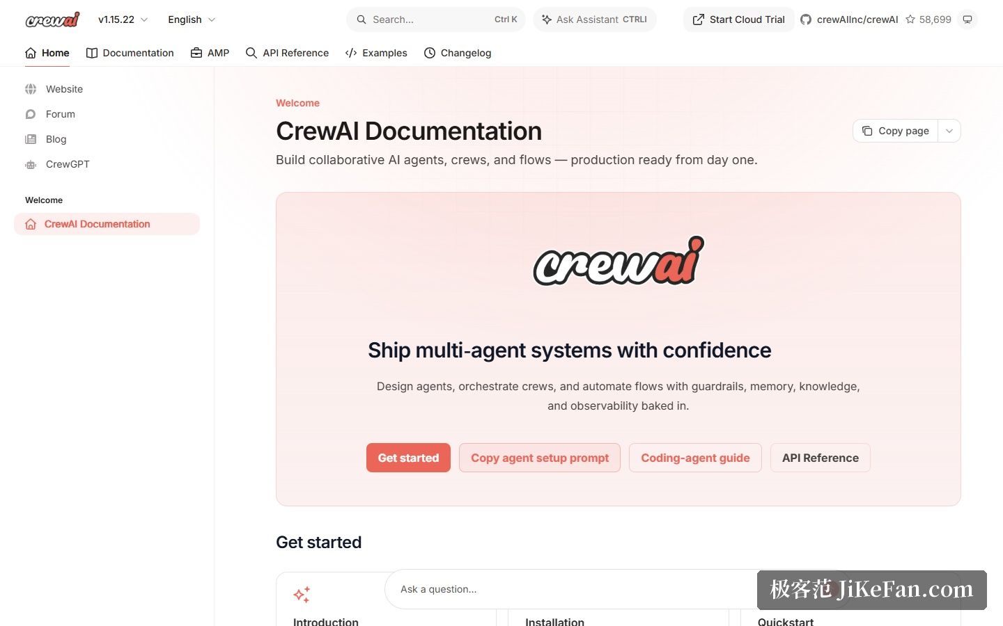 CrewAI 官方文档站：Agents、Flows 与触发器
