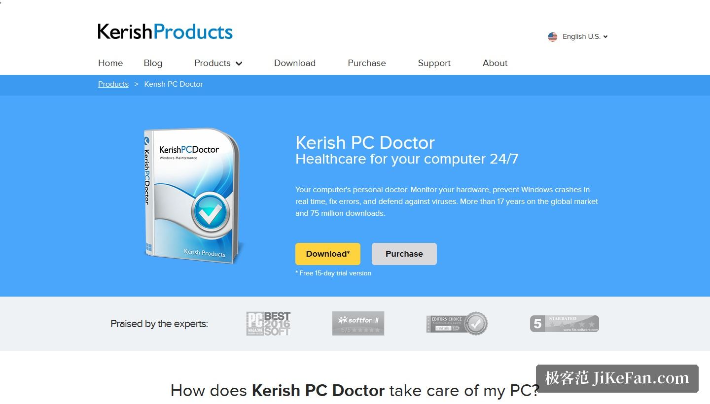 Kerish PC Doctor 官网技术规格:版本 4.95、48.3 MB 与支持系统