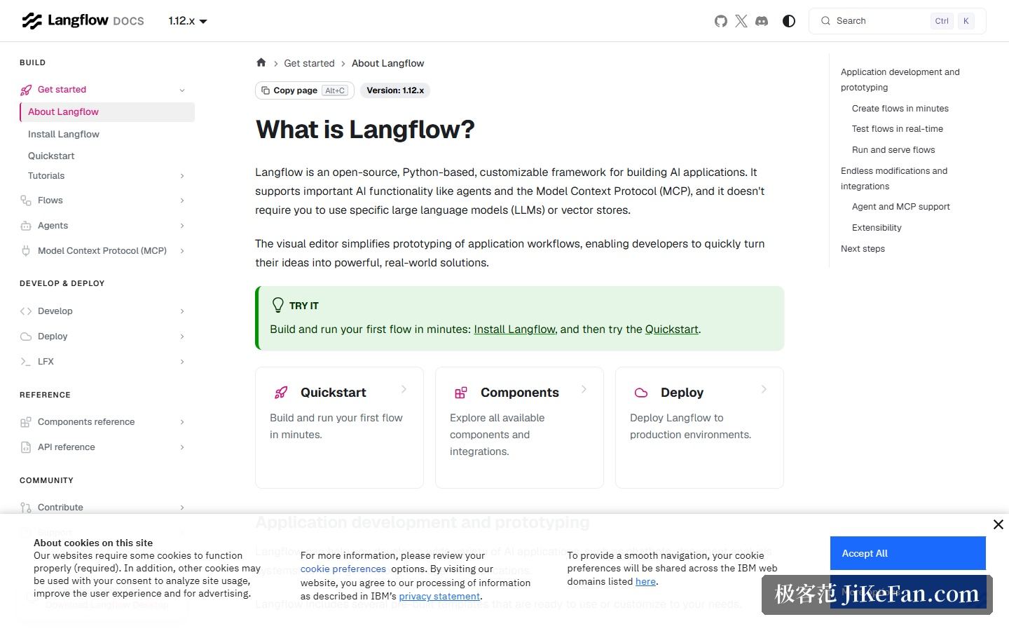 Langflow 官方文档站:四组目录结构