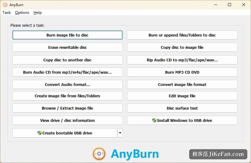 AnyBurn 主界面
