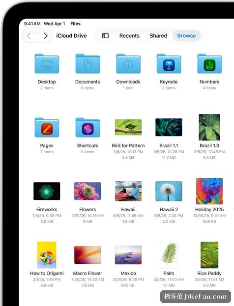 iCloud 云盘中的三件套文档