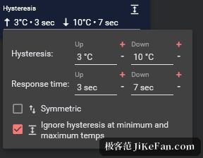 Fan Control 的迟滞参数设置