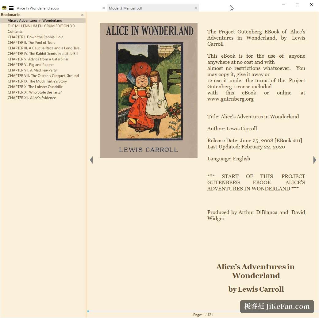 Sumatra PDF 阅读 EPUB 电子书