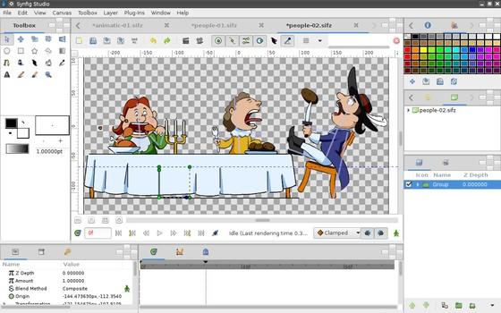 不用逐帧画：开源动画工具 Synfig Studio 自动生成中间帧