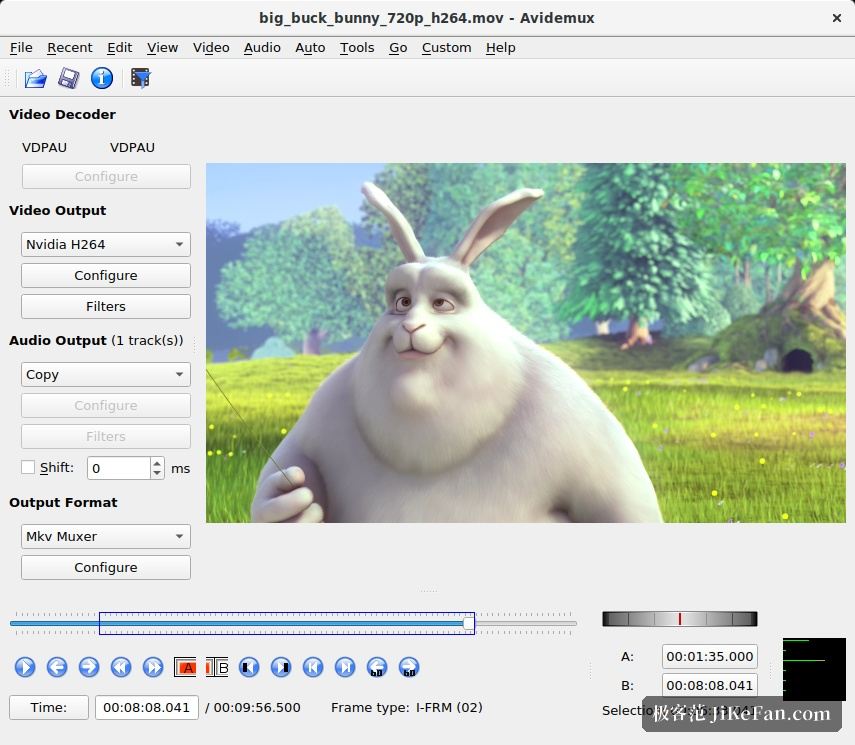Avidemux 主界面