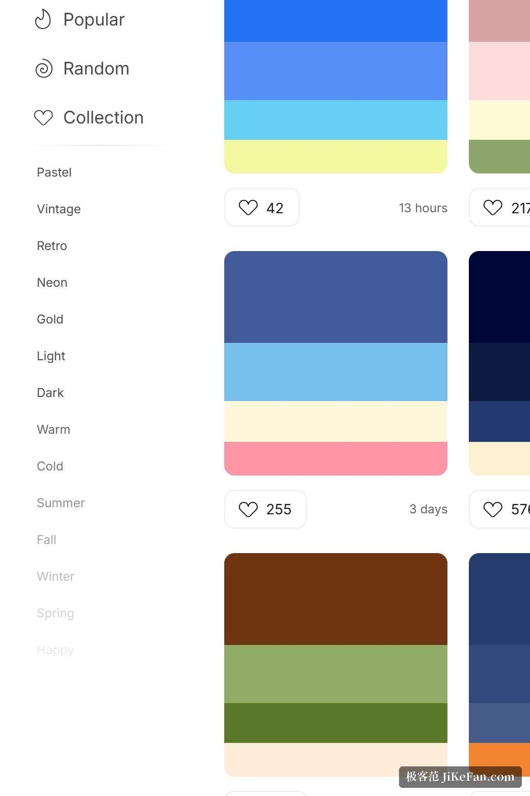 color hunt palette tags