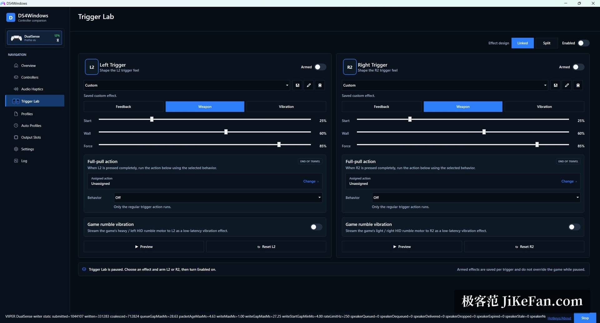 DS4Windows 扳机效果设计