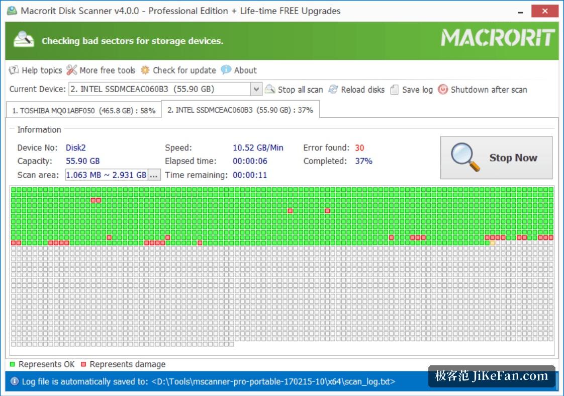 macrorit disk scanner main window