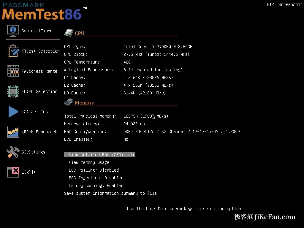 memtest86 error report