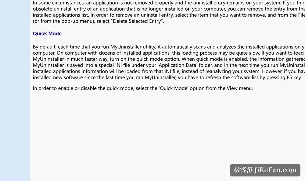 myuninstaller context menu actions