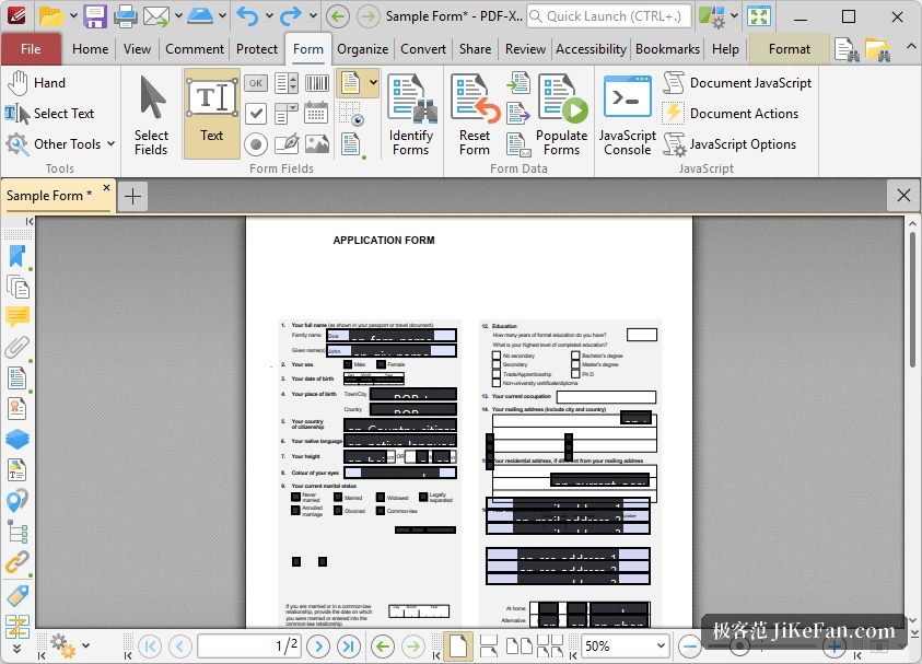 PDF-XChange Editor 页面缩略图管理