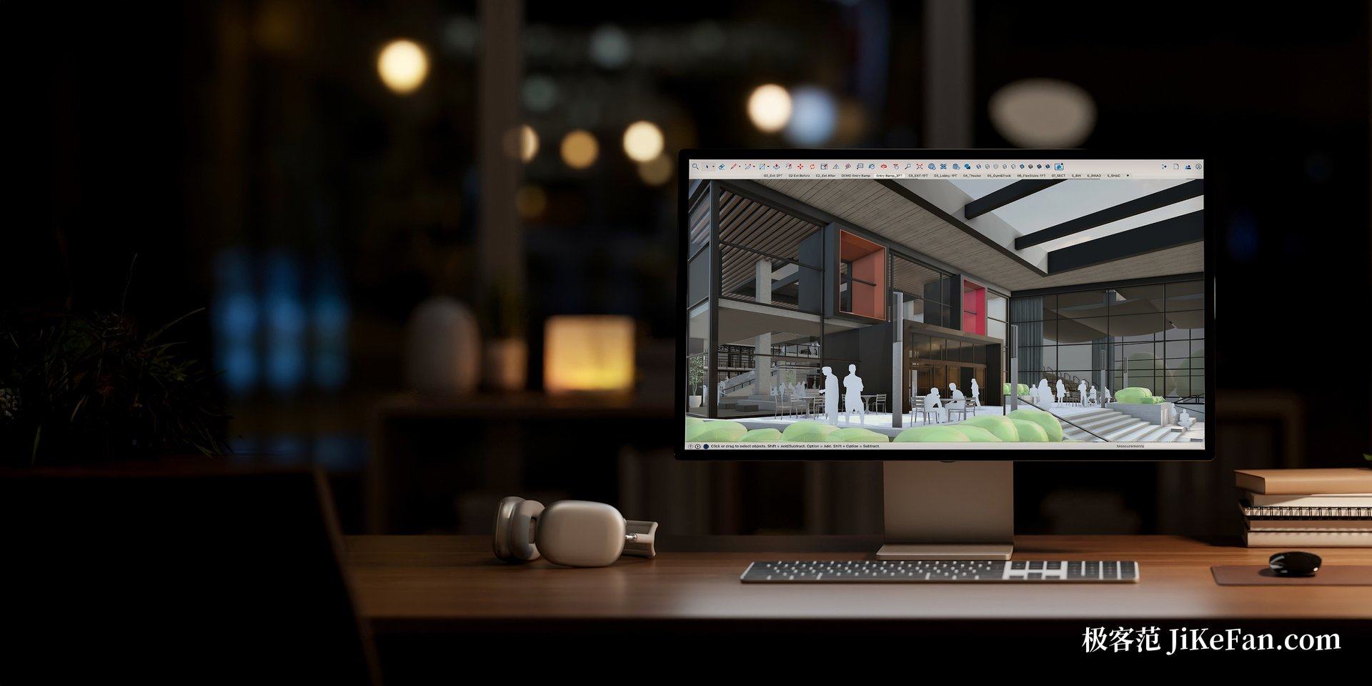 用 SketchUp 搭建的室内场景