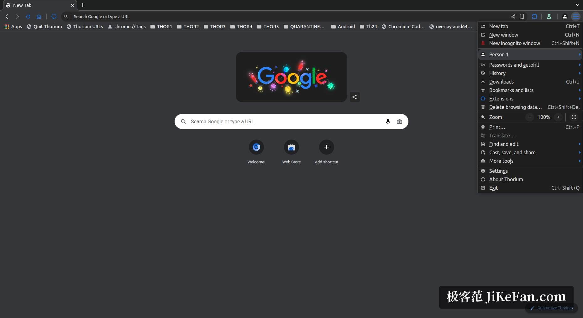chromium based browser interface