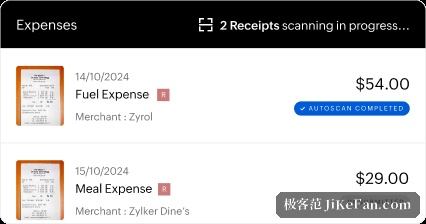 Zoho Expense 报销单列表