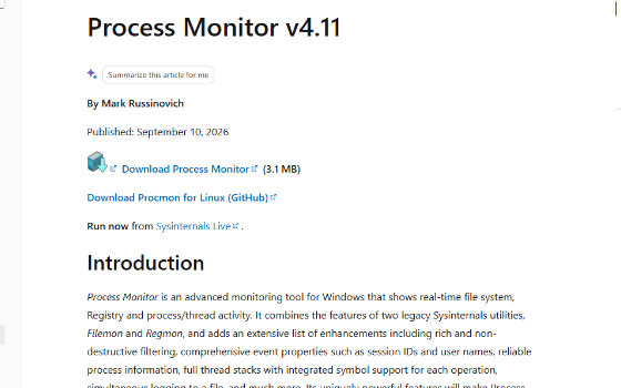 Process Monitor 4.11：免费强大的 Windows 进程监视工具