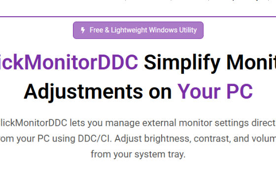 ClickMonitorDDC：把显示器按键搬进系统托盘，亮度对比度一键调